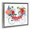 Stupell Industries Floral Americana Bicycle Floater Framed Art